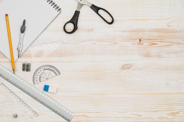 Ofis okul masaları veya yukarıda da görüleceği Resepsiyon. Üstten Görünüm