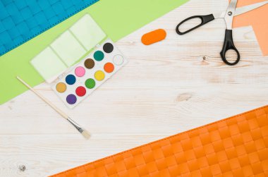 Ofis okul masaları veya yukarıda da görüleceği Resepsiyon. Üstten Görünüm