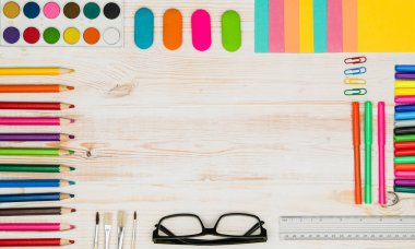 Ofis okul masaları veya yukarıda da görüleceği Resepsiyon. Üstten Görünüm