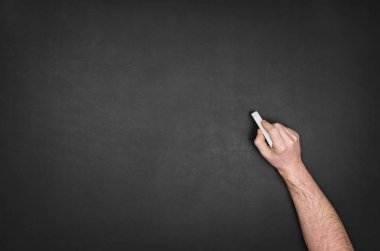 Kara tahta boş arka plan. Siyah çerçeve kopya alanı ile