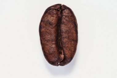 Beyaz arka planda izole edilmiş kahve çekirdeği.