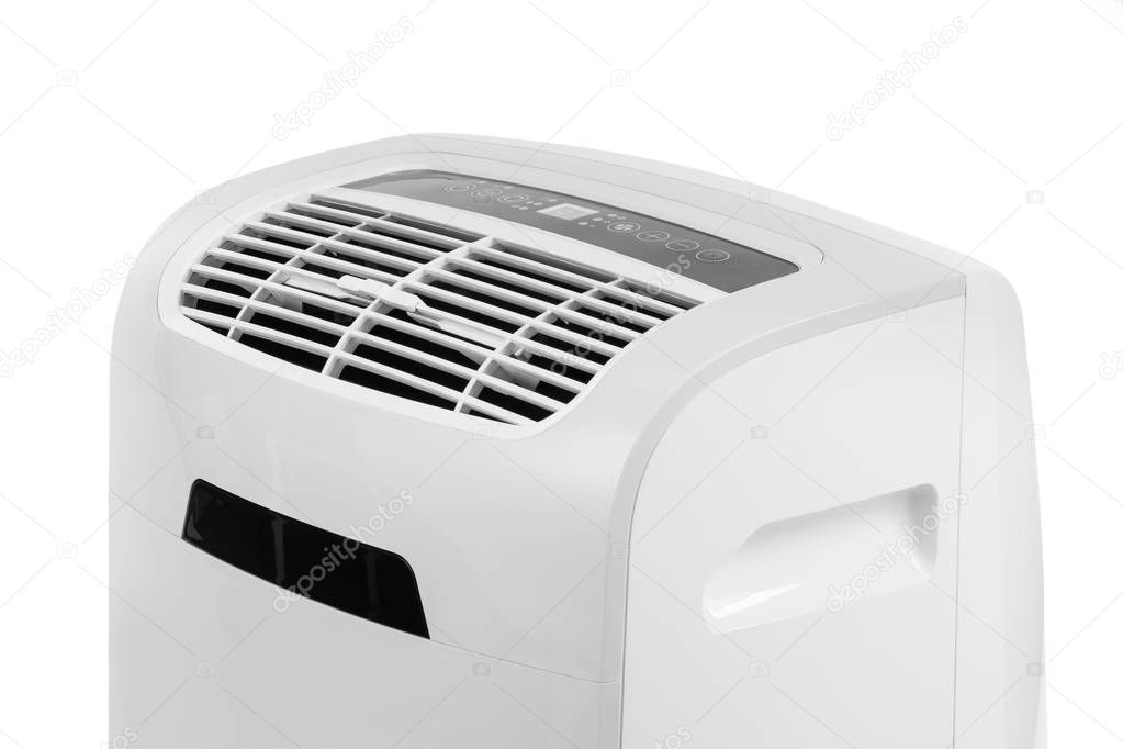 Portable air conditioner or dehumidifier isolated on white background