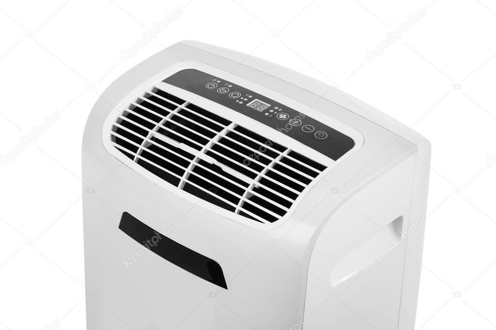 Portable air conditioner or dehumidifier isolated on white background