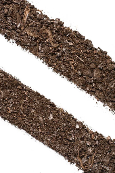 Fertile garden soil texture background top view — Stock Photo, Image