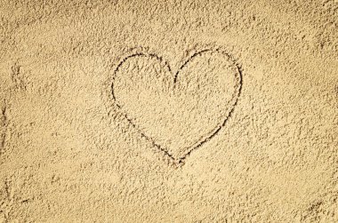Üstten Görünüm kumlu Beach çizim. Arka plan kopya alanı ile