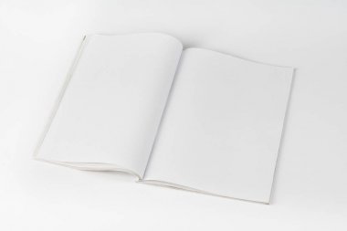 Mock-up dergi veya beyaz masa arka plan üzerinde Kataloğu.