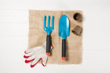 Beyaz ahşap plakalar arka plan üzerinde Araçlar üstten görünüm Bahçe