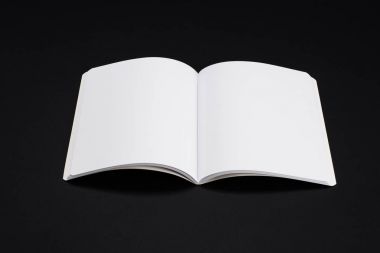 Mock-up dergi, kitap veya katalog siyah tablo arka plan üzerinde.