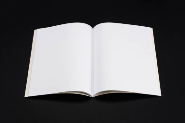Mock-up dergi, kitap veya katalog siyah tablo arka plan üzerinde.