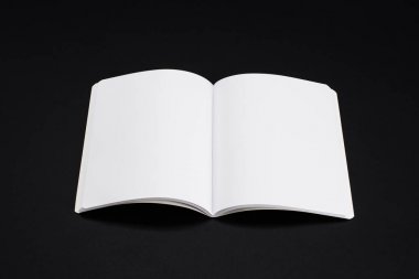 Mock-up dergi, kitap veya katalog siyah tablo arka plan üzerinde.