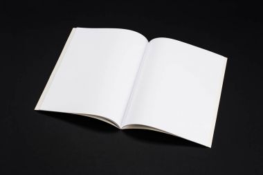 Mock-up dergi, kitap veya katalog siyah tablo arka plan üzerinde.