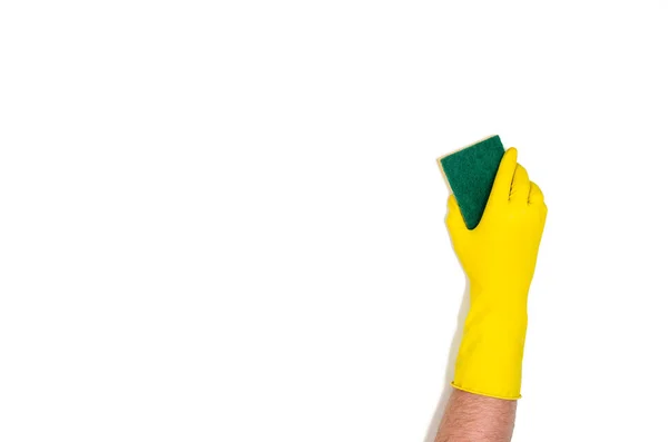 Limpeza isolada das mãos contra um fundo branco, vista superior — Fotografia de Stock