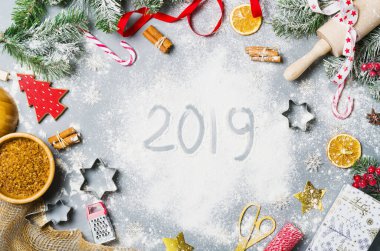 Noel ve Yeni Yıl tatili geçmişi. Xmas arkaplan üstü görünümü.