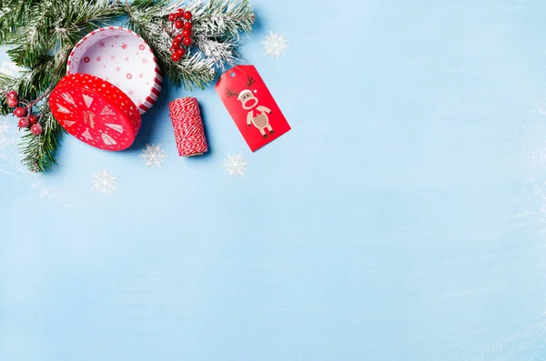 Weihnachten und Neujahr Urlaub Hintergrund. Weihnachten Hintergrund Ansicht von oben. — Stockfoto