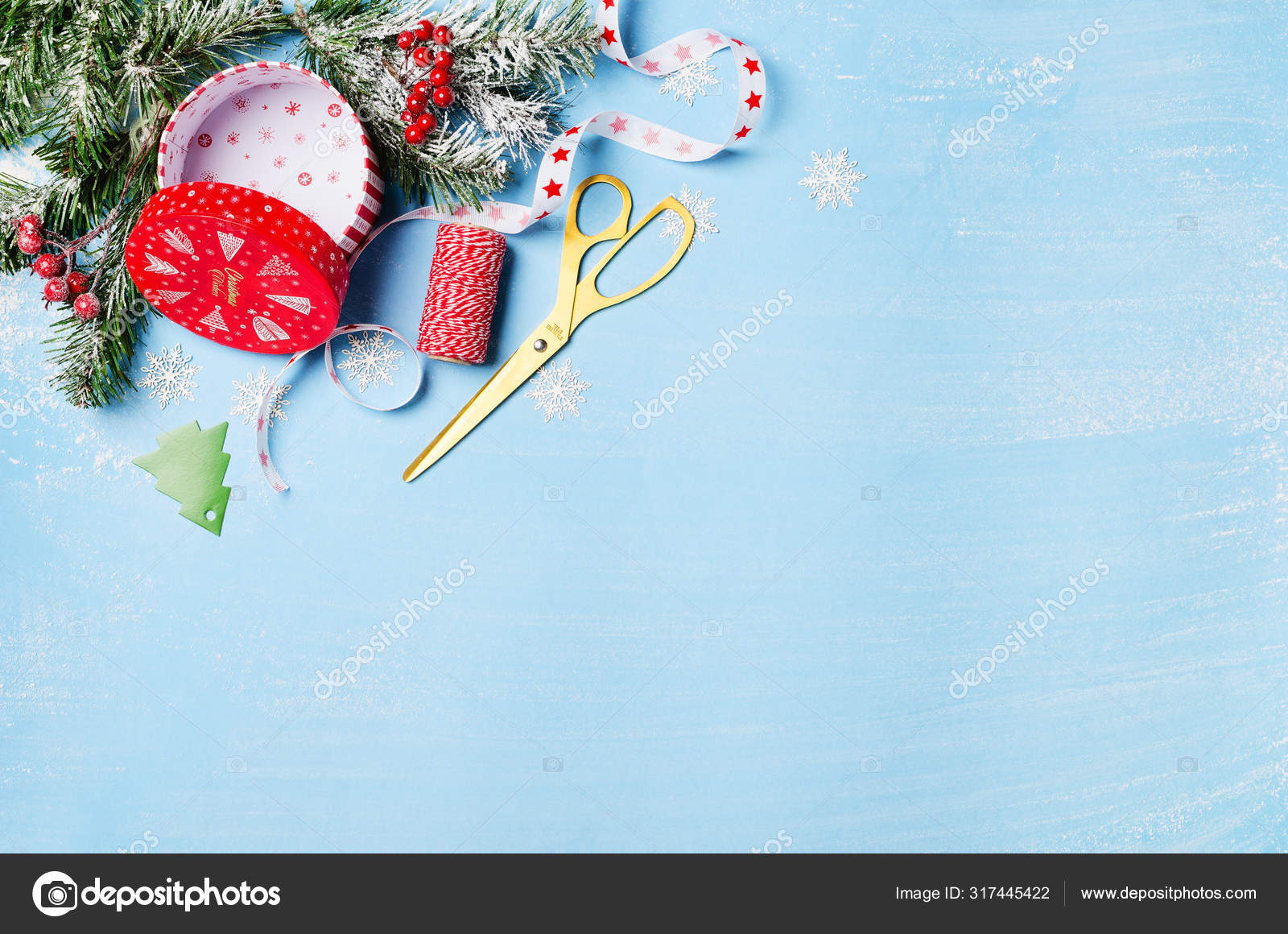 Christmas And New Year Holiday Background Xmas Background Top View 图库照片 C Wstockstudio