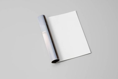 Model dergi, gazete ya da gri arkaplan kataloğu. Boş sayfa