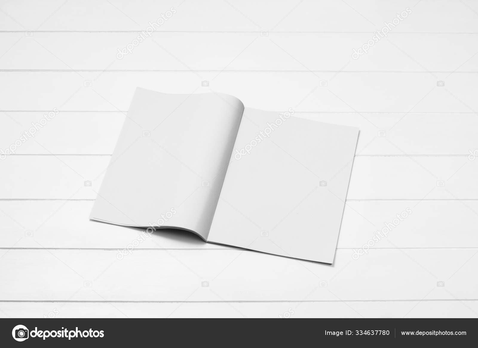 Mock Up Magazine Newspaper Or Catalog On White Background Blank Page Stock Photo By C Wstockstudio