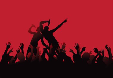 2D vektör konser sahne