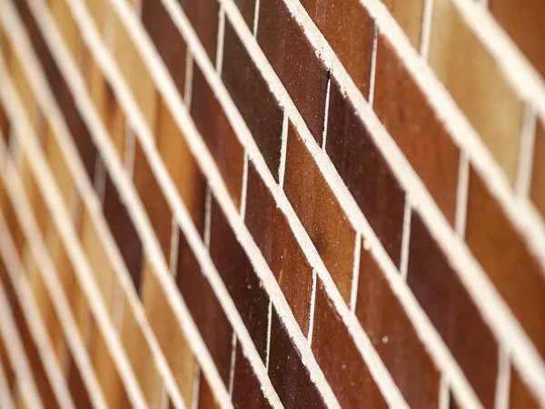 Textur der Wand aus braunen Ziegeln — Stockfoto