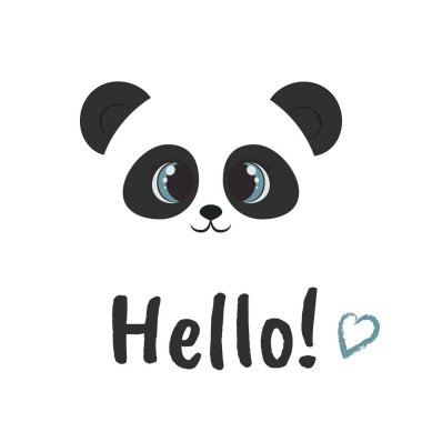 çizgi film panda. Merhaba