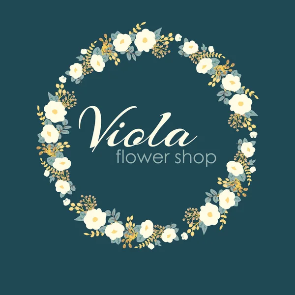 Güzel çerçeve çiçek. Çiçek logosu