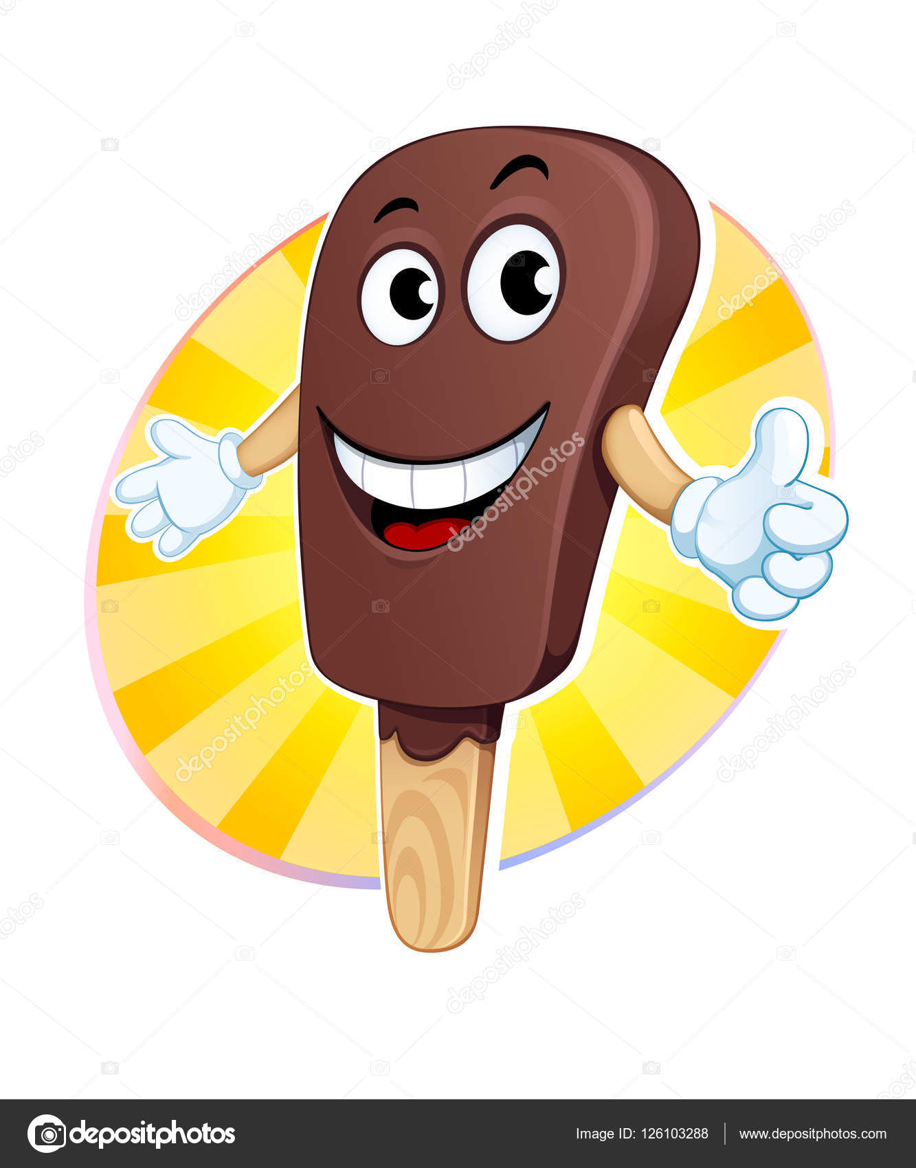 Ice cream popsicle emblem. Cartoon character. Stock Vector Image by ©Poslawskaya #126103288 Ice cream popsicle emblem. Cartoon character. Stock Vector Image by ©Poslawskaya #126103288