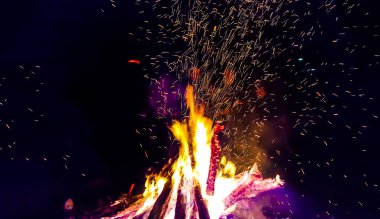 Kamp orman yangında