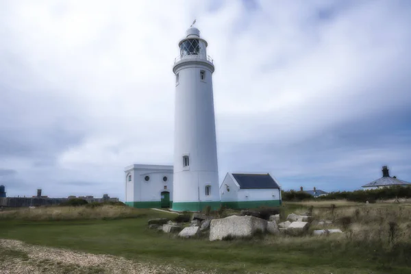 Hurst Point Lighthouse och Hurst Castle — Stockfoto