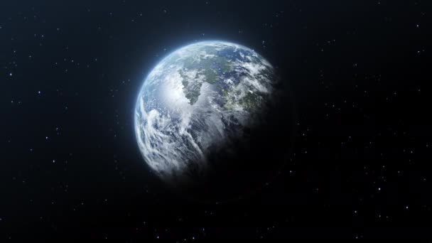 Colonização Novo Exoplaneta Planeta Alienígena Com Oceanos — Vídeo de Stock