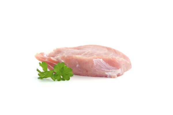 Rauw vlees op witte achtergrond — Stockfoto