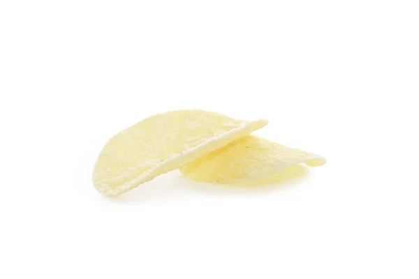 Scattered chips on white background — Stock Photo, Image