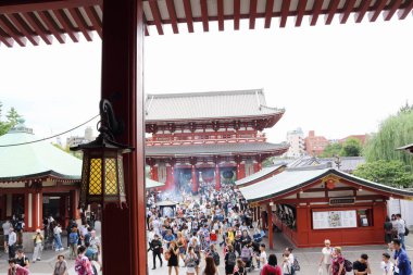 Tokyo, Japonya-27 Eylül 2017: Temple Senso-ji Asakusa, T