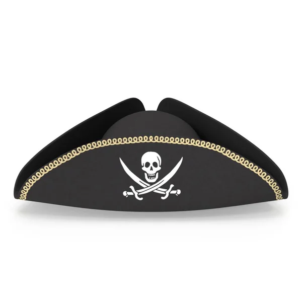 Sombrero pirata aislado sobre fondo blanco —  Fotos de Stock