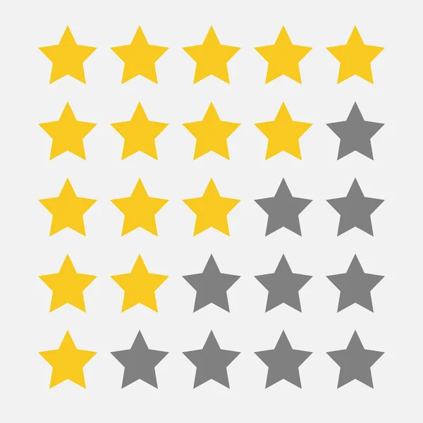 Ocena Ikona recenzji - Flat design, glyph style icon - Yellow. Eps 10 — Wektor stockowy