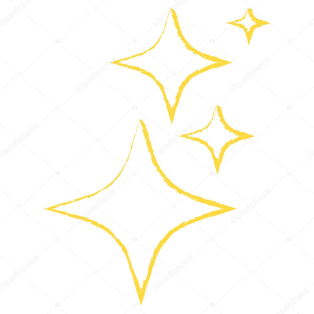 Icon yellow smbol Shine. Vector illustration. EPS 10