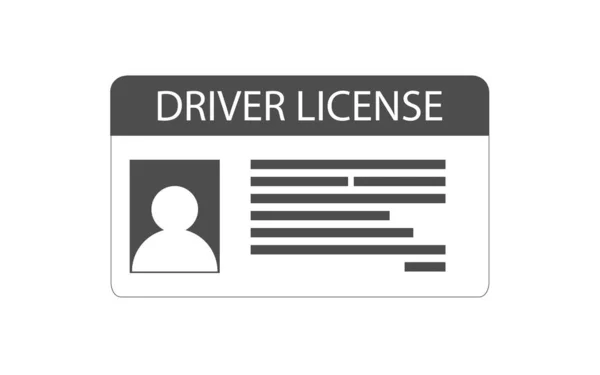 Sürücü fotoğrafı. Simge düz sürücü belgesi. Ehliyet. Vektör illüstrasyonu.