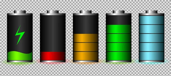 Taburcu ve tam şarjlı pil smartphone - Infographic vektör