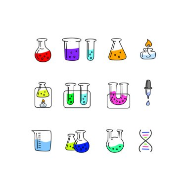 Harika tasarlanmış kimya vektörel çizimler