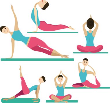 Büyük yoga karakter kümesi tasarlanmış