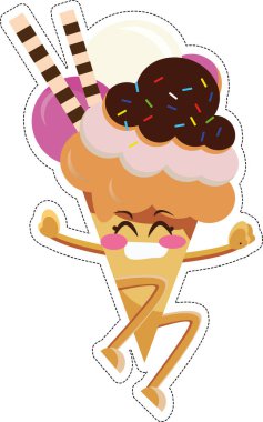 Şirin dondurma vektör