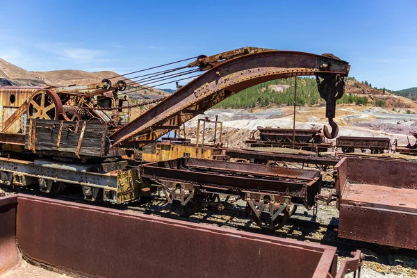 Vista Dettagliata Della Vecchia Gru Mineraria — Foto Stock