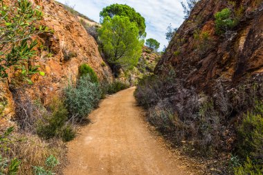 Antika sömürü yolundaki bakır benim köyde Sotiel Coronada Huelva, Endülüs, İspanya