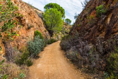Antika sömürü yolundaki bakır benim köyde Sotiel Coronada Huelva, Endülüs, İspanya
