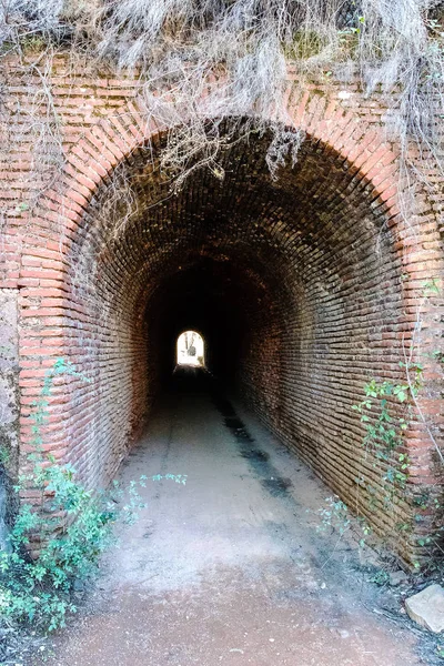 Túnel Antigo Exploração Antiga Mina Cobre Aldeia Sotiel Coronada Huelva — Fotografia de Stock