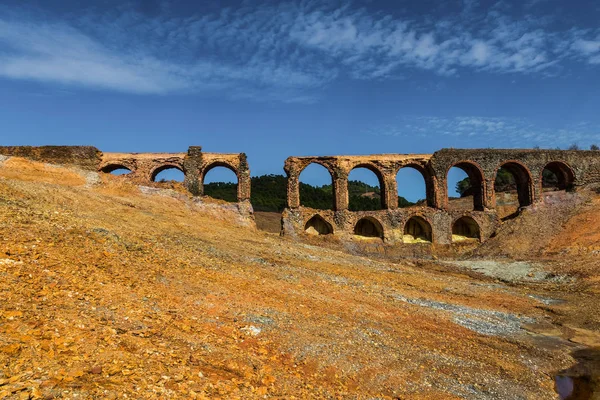 Παλιό Γεφύρι Αντίκες Εκμετάλλευση Των Ορυχείο Χαλκού Στο Χωριό Sotiel — Φωτογραφία Αρχείου