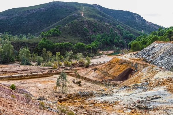 Antika Sömürü Panoramik Bakır Benim Köyde Sotiel Coronada Huelva Endülüs — Stok fotoğraf