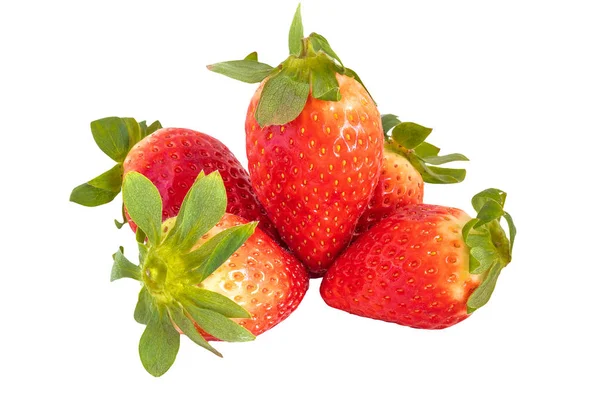 Die Erdbeere Isoliert Auf Weißem Hintergrund — Stockfoto