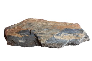 Kayrak taş izole beyaz arka plan üzerinde