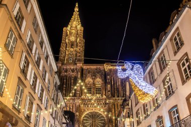 Strazburg Katedrali Noel 'de, Strazburg, Fransa' da