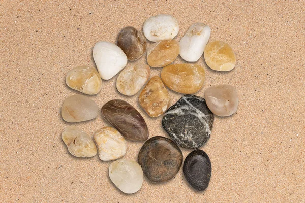 Piedras Redondas Sobre Arena Playa Vista Superior — Foto de Stock